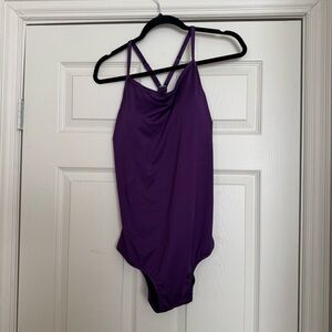 Purple Strappy Swimsuit